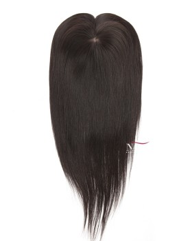 16 Inch Silk Base Human Hair Topper for Women's Hair Loss