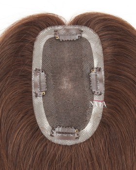 16 Inch Small Clip On Real Hair Pieces for Top Of Head