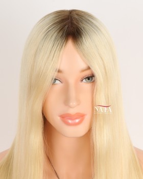 18-Inch Beyonce Blonde Ombre Transparent Lace Wig