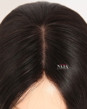 18-Inch Long Straight Black Hair Wear and Go Wig