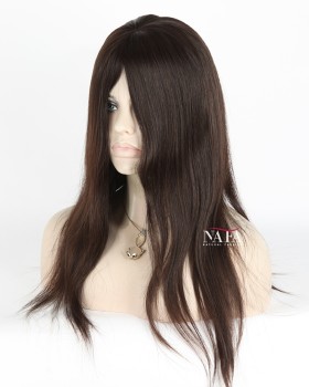 18-Inch Natural Looking Real Human Hair Wig for Women