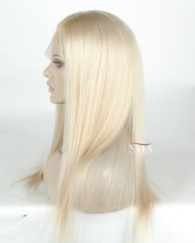 18 Inch White Blonde Lace Wigs Long 