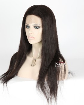 20 Inch Straight Human Hair Wig Length 