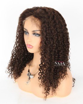 22 Inch Human Hair Curly Wig Tight Curl Lace Front Wigs