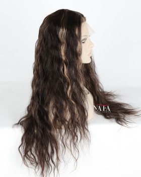 24-inch-long-black-wavy-hair-wig-with-blonde-highlights