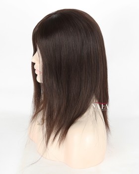 Best 12-Inch Short Glueless Full Lace Black Human Hair Wig