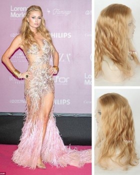 Blonde Brazilian 18 Inch Body Wave Lace Front Human Hair Wig
