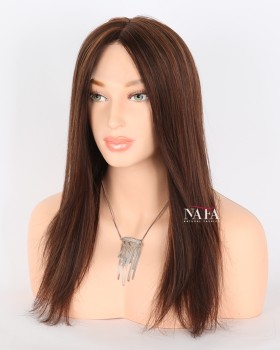 16-inch-brunette-straight-hair-wig-brown-with-highlights