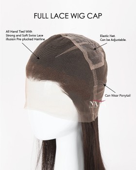 22-Inch Natural Color Natural Wave Full Lace Wig (for-Ohmooiy-018)