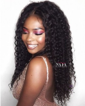 Glamourous Afro Kinki Curly Hair Glueless Lace Wig