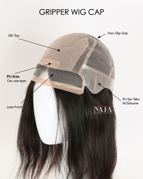 12-Inch Natural Brown Human Hair Wig for Alopecia