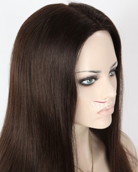 Virgin Hair Transparent Lace Long Human Hair Wig 