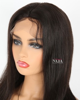 Virgin Malaysian Straight Human Hair Wig Silk Base Top