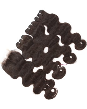 Body Wave Weave 3 Bundles With 4x4 Lace Closure