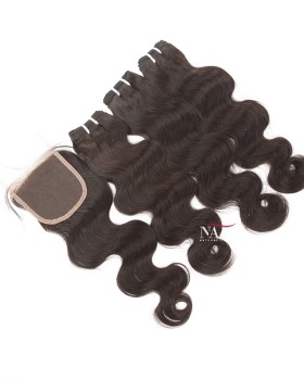 Virgin Hair Quick Weave With Closure Piece 4 By 4