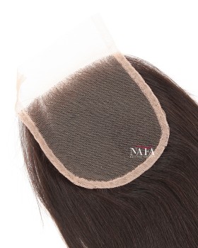 Cheap Remy Hair Yaki Straight Lace Closure 4x4