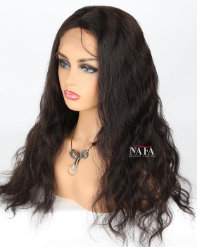 Long Black  Human Hair Wig 