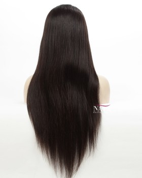 Long Straight Hair Black Wig With Bangs 