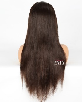 Long Straight Silk Top Base Full Lace Wigs Hidden Knots