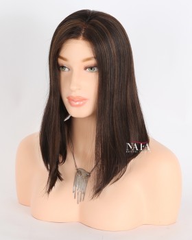12-inch-monofilament-top-human-hair-bob-brown-highlight-wigs