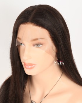 Pre-Plucked Silk Base Black Straight Hair Wig