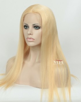 Straight Blonde Silk Top Lace Wig