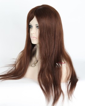 Unparalled Elegance 20-Inch Brown Human Hair Hd Lace Glueless Wig