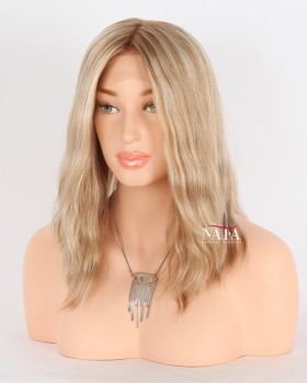 12-inch-wavy-honey-blonde-human-hair-wig-with-highlights