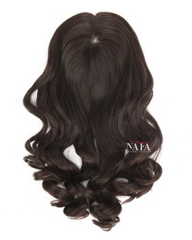 Wavy Human Hair Topper With Silk